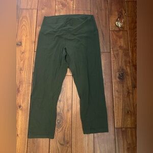 Lululemon Olive Green Cropped Leggings – Size 10